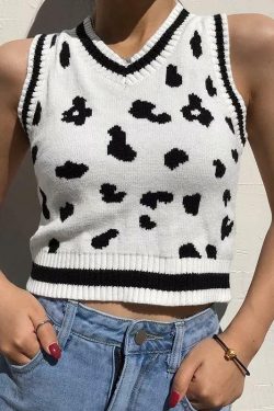 MOO-D Sweater Vest - Y2K Summer Grunge, 90s Retro, Pastel Goth, Y2K Popstar, Baby