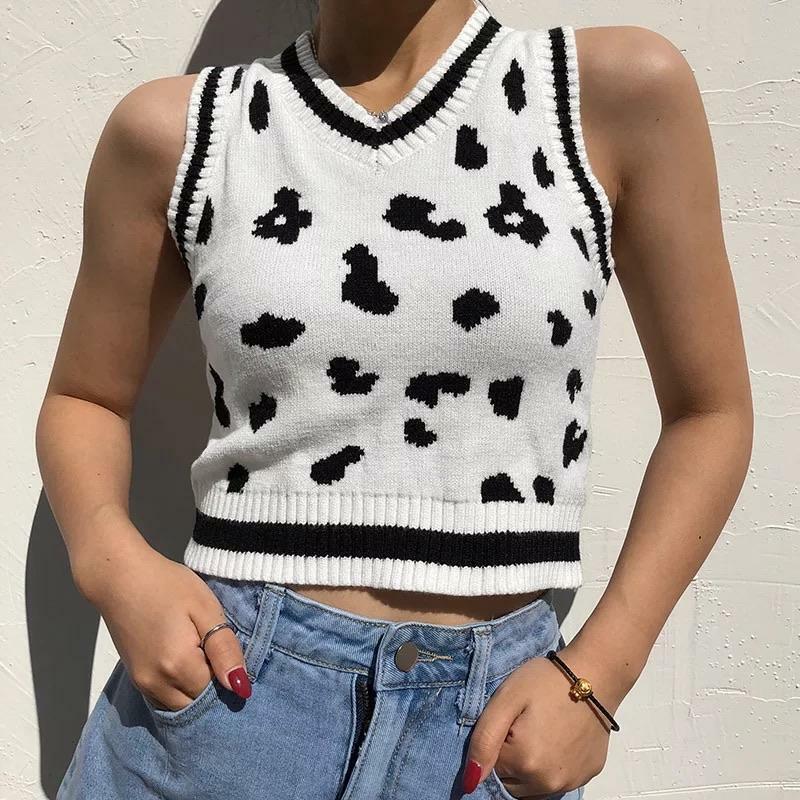 MOO-D Sweater Vest - Y2K Summer Grunge, 90s Retro, Pastel Goth, Y2K Popstar, Baby