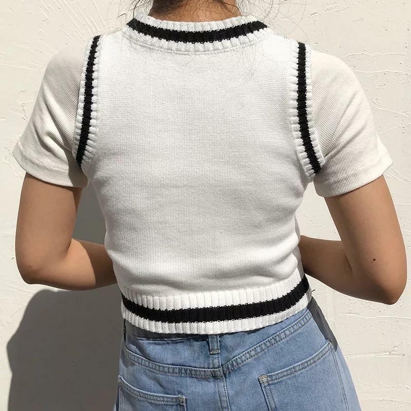 MOO-D Sweater Vest - Y2K Summer Grunge, 90s Retro, Pastel Goth, Y2K Popstar, Baby