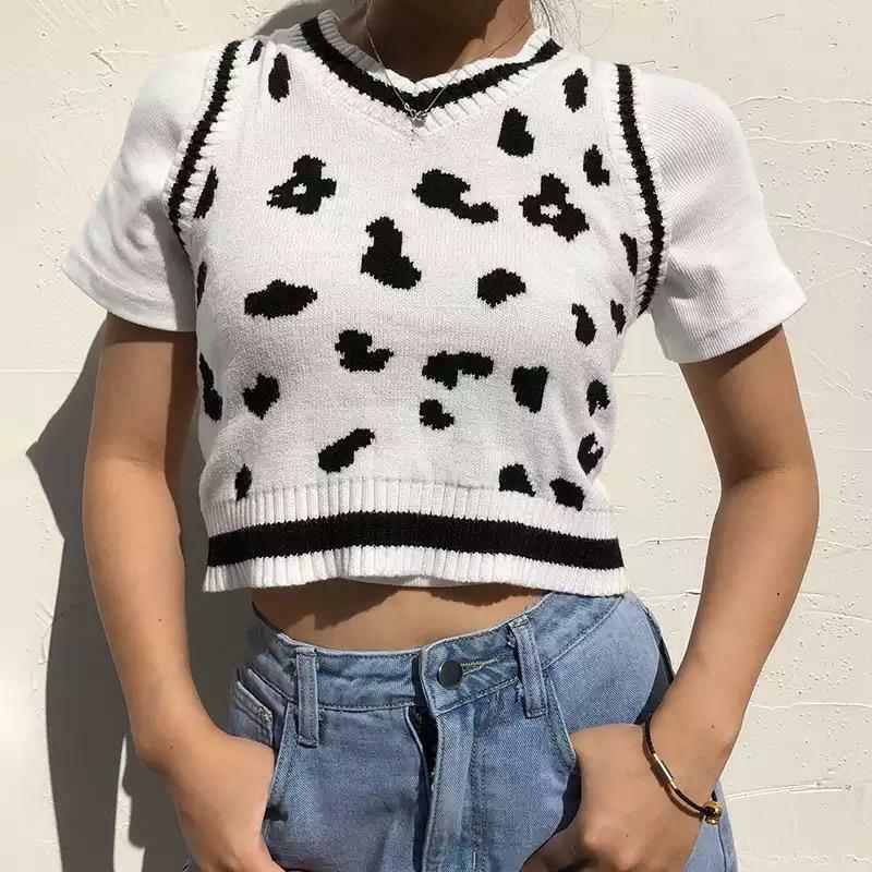 MOO-D Sweater Vest - Y2K Summer Grunge, 90s Retro, Pastel Goth, Y2K Popstar, Baby