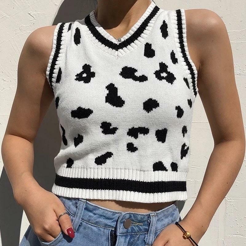 MOO-D Sweater Vest - Y2K Summer Grunge, 90s Retro, Pastel Goth, Y2K Popstar, Baby