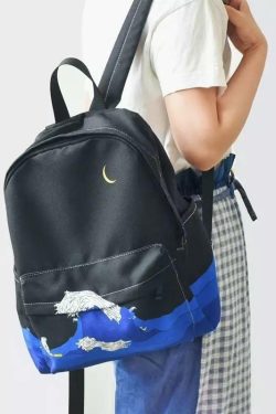 Moonlight Wave Backpack - Y2K Summer, 90s Grunge, Retro Style, Y2K Club & Party Outfits