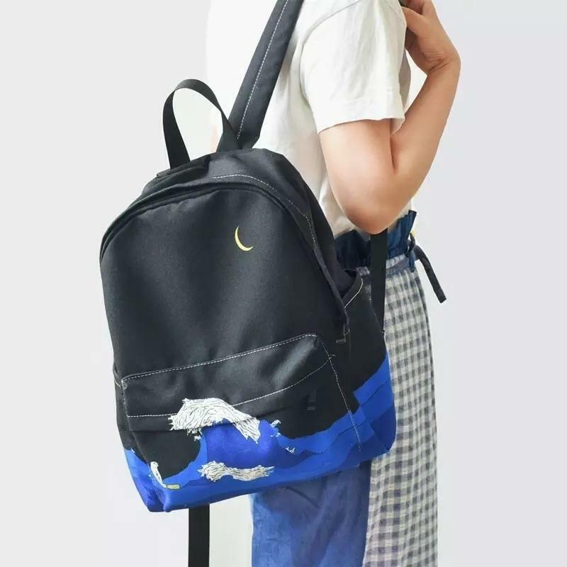 Moonlight Wave Backpack - Y2K Summer, 90s Grunge, Retro Style, Y2K Club & Party Outfits