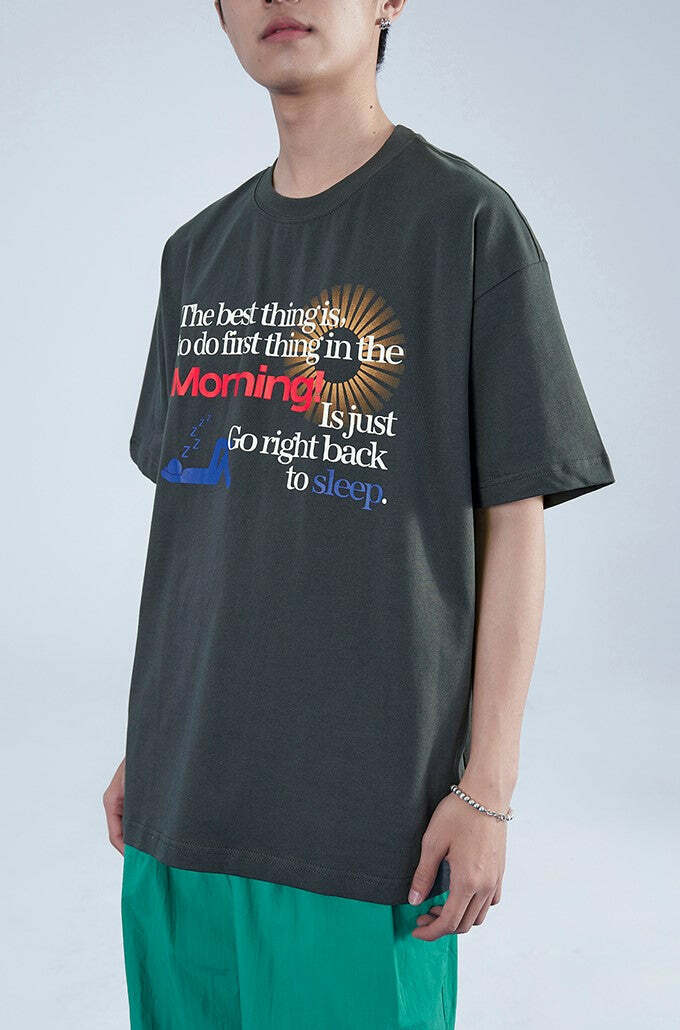 Morning! Tee - Y2K Summer Grunge, 90s Retro, Pastel Goth, Baby Tees, Y2K Popstar