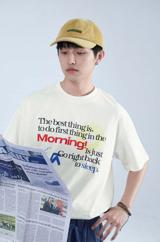 Morning! Tee - Y2K Summer Grunge, 90s Retro, Pastel Goth, Baby Tees, Y2K Popstar