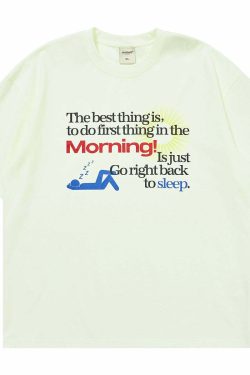 Morning! Tee - Y2K Summer Grunge, 90s Retro, Pastel Goth, Y2K Popstar & Club Outfits