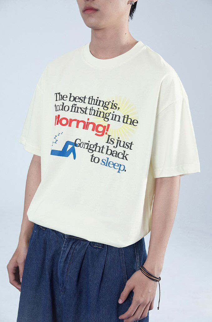 Morning! Tee - Y2K Summer Grunge, 90s Retro, Pastel Goth, Y2K Popstar & Club Outfits