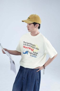 Morning! Tee - Y2K Summer Grunge, 90s Retro, Pastel Goth, Y2K Popstar & Club Outfits