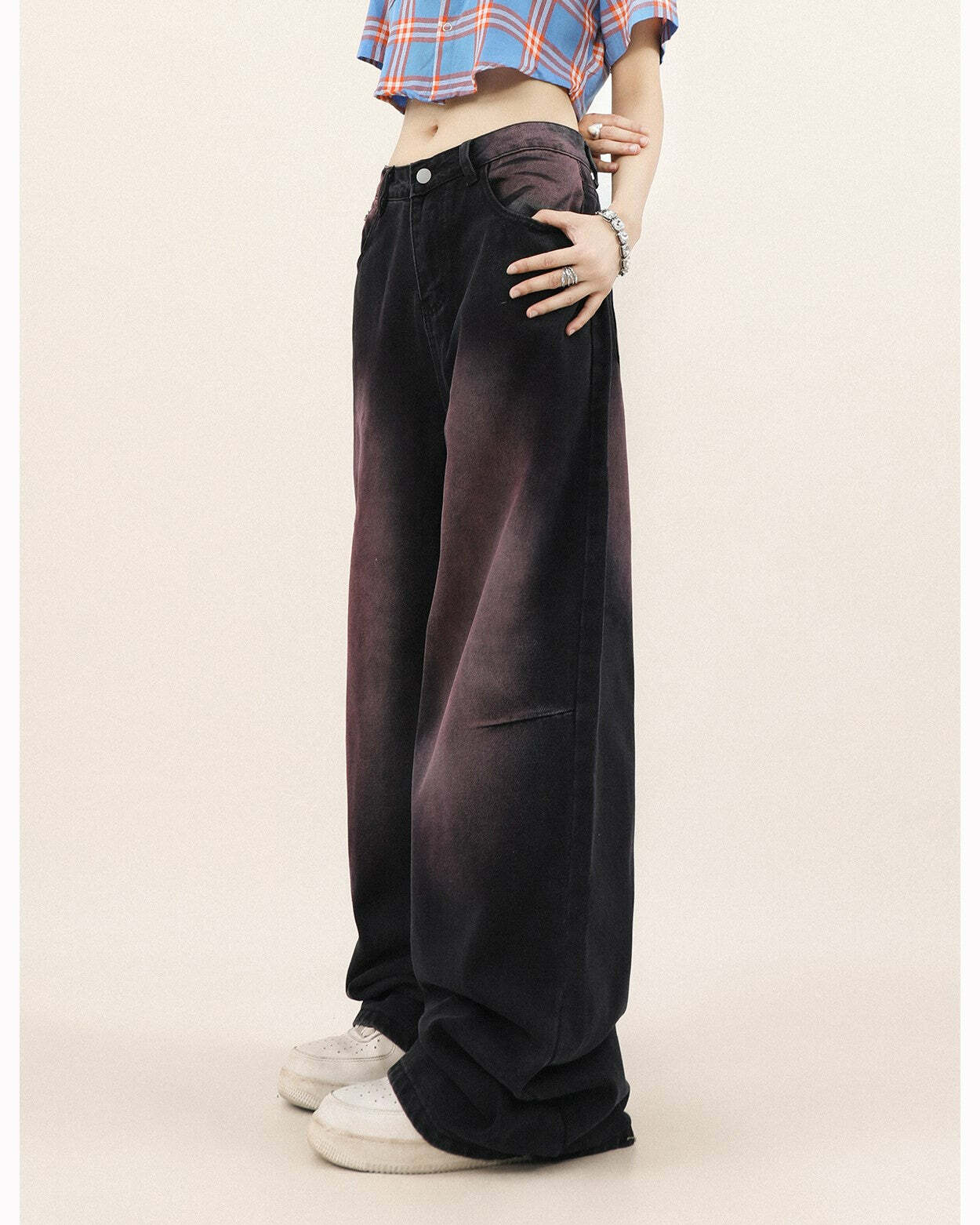 MRNEARLY 'Dreamy' Baggy Jeans - Y2K Summer, 90s Grunge, Retro Hip Hop, Pastel Goth