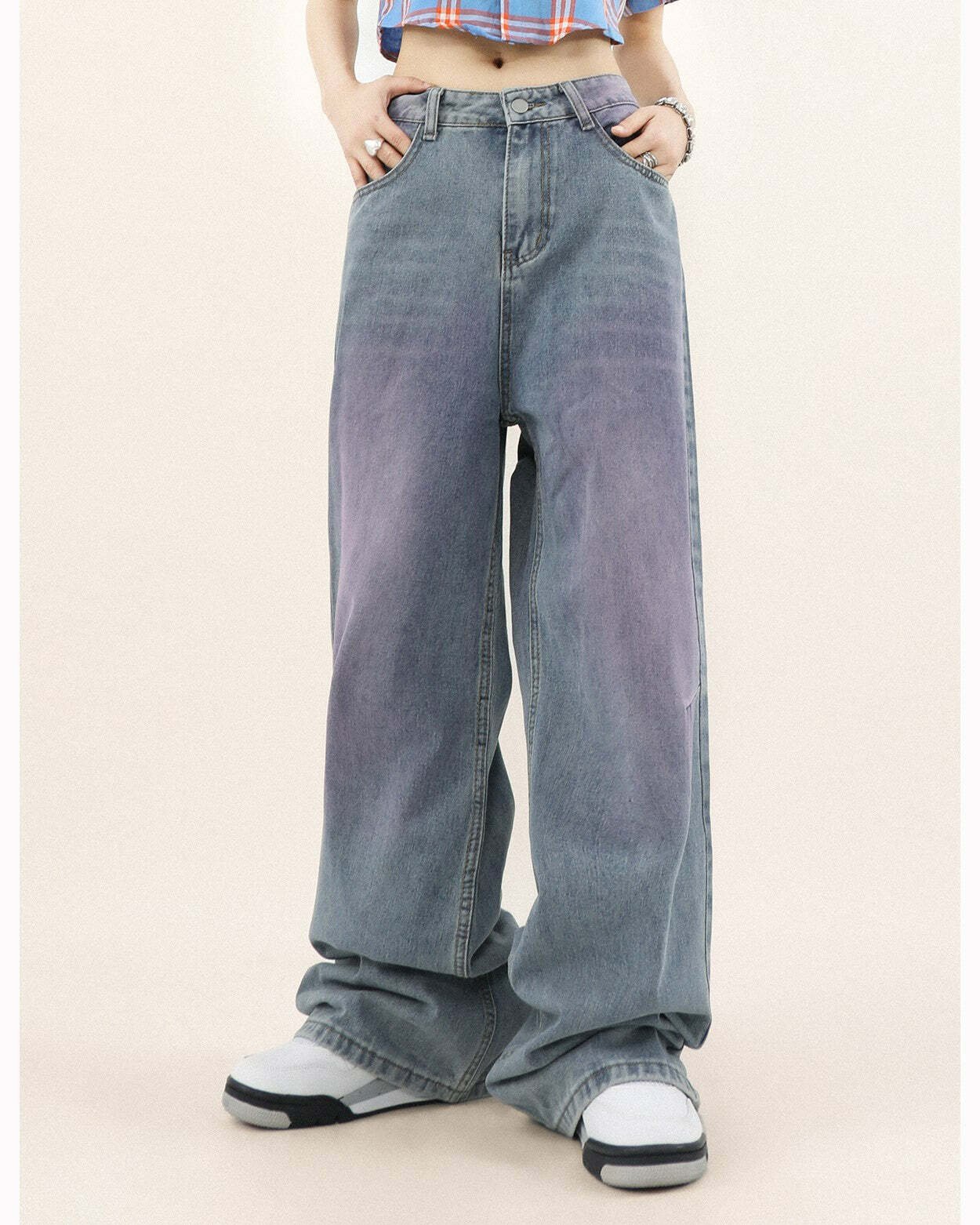 MRNEARLY 'Dreamy' Baggy Jeans - Y2K Summer, 90s Grunge, Retro Hip Hop, Pastel Goth