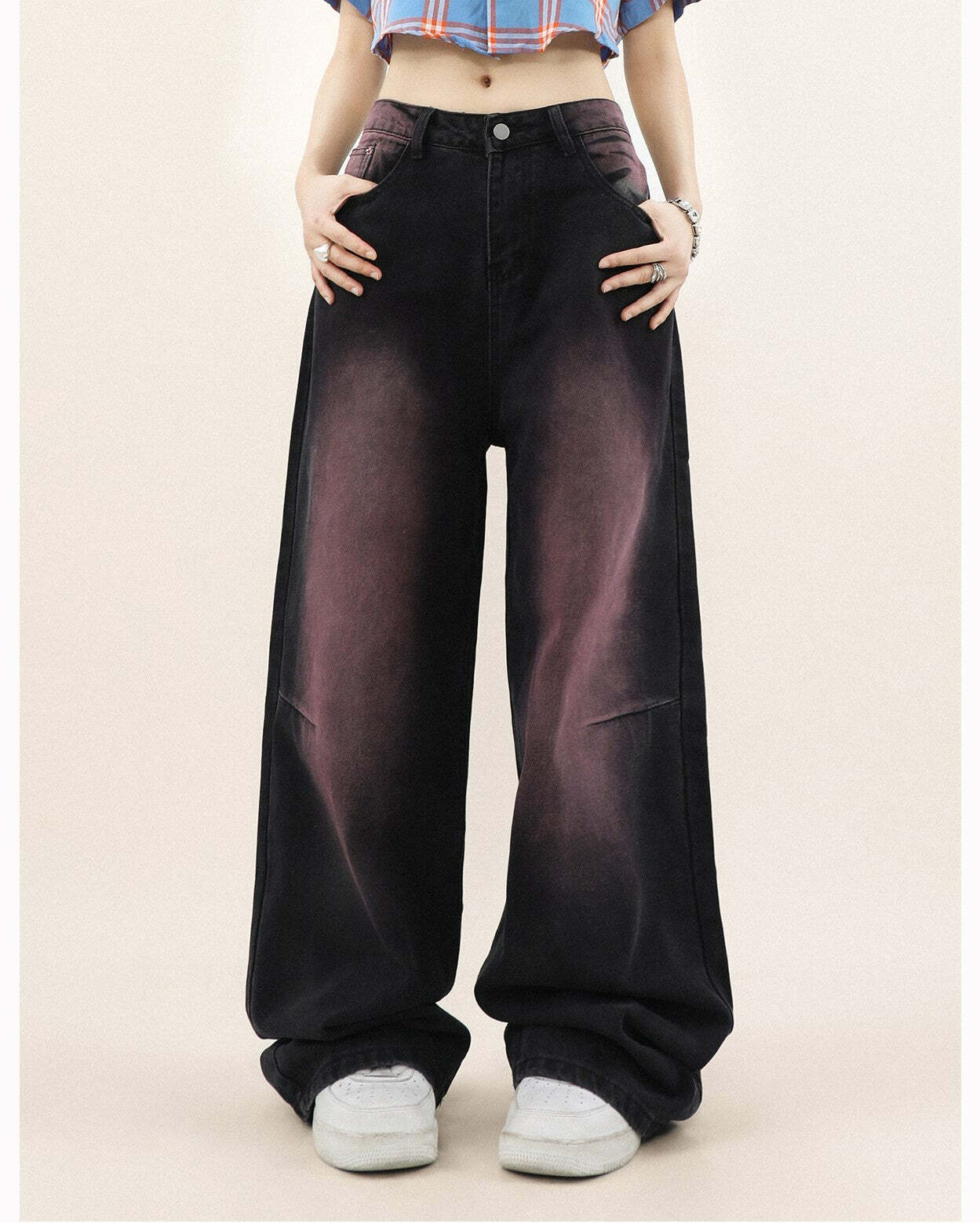 MRNEARLY 'Dreamy' Baggy Jeans - Y2K Summer, 90s Grunge, Retro Hip Hop, Pastel Goth