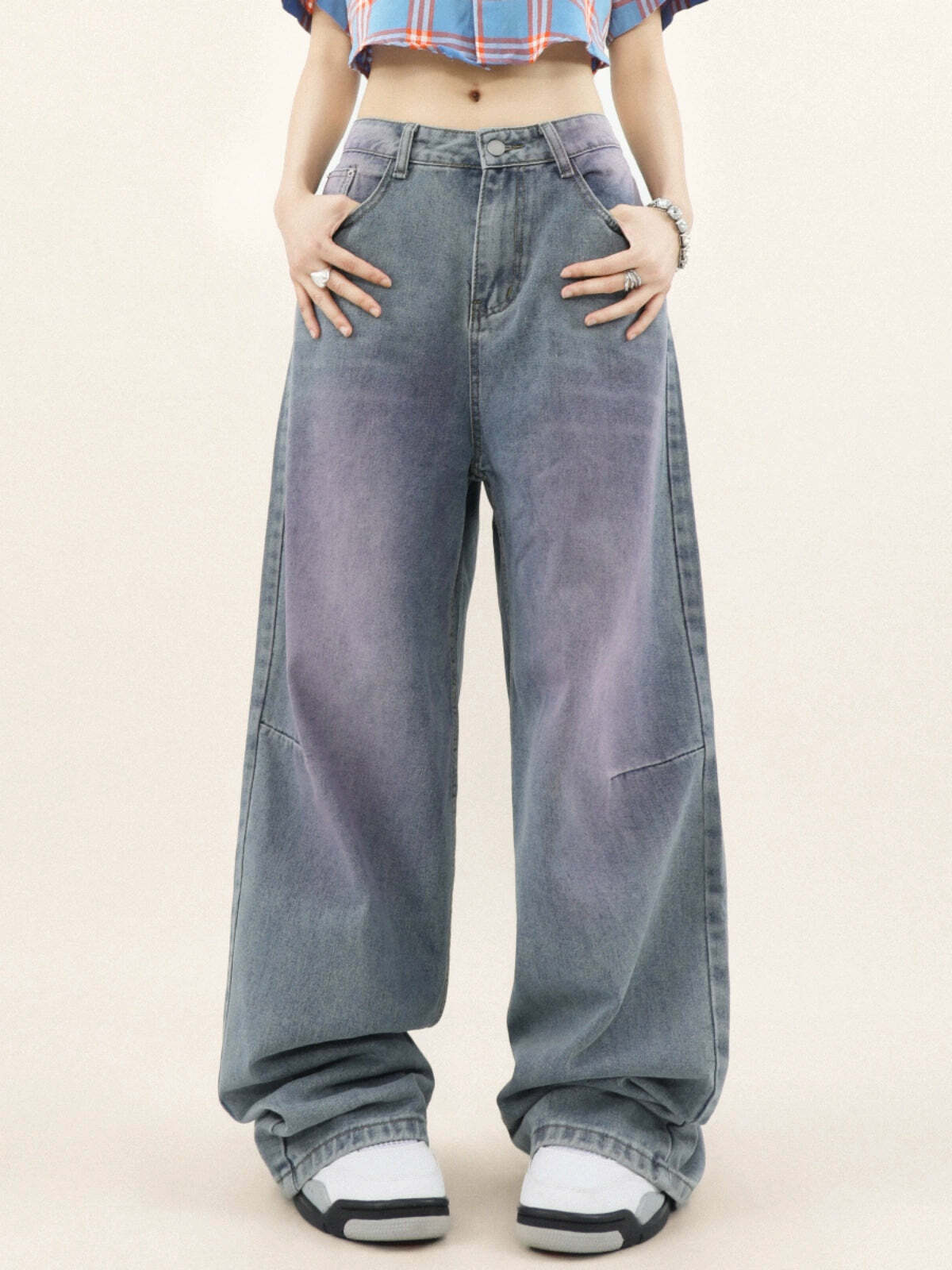 MRNEARLY 'Dreamy' Baggy Jeans - Y2K Summer, 90s Grunge, Retro Hip Hop, Pastel Goth