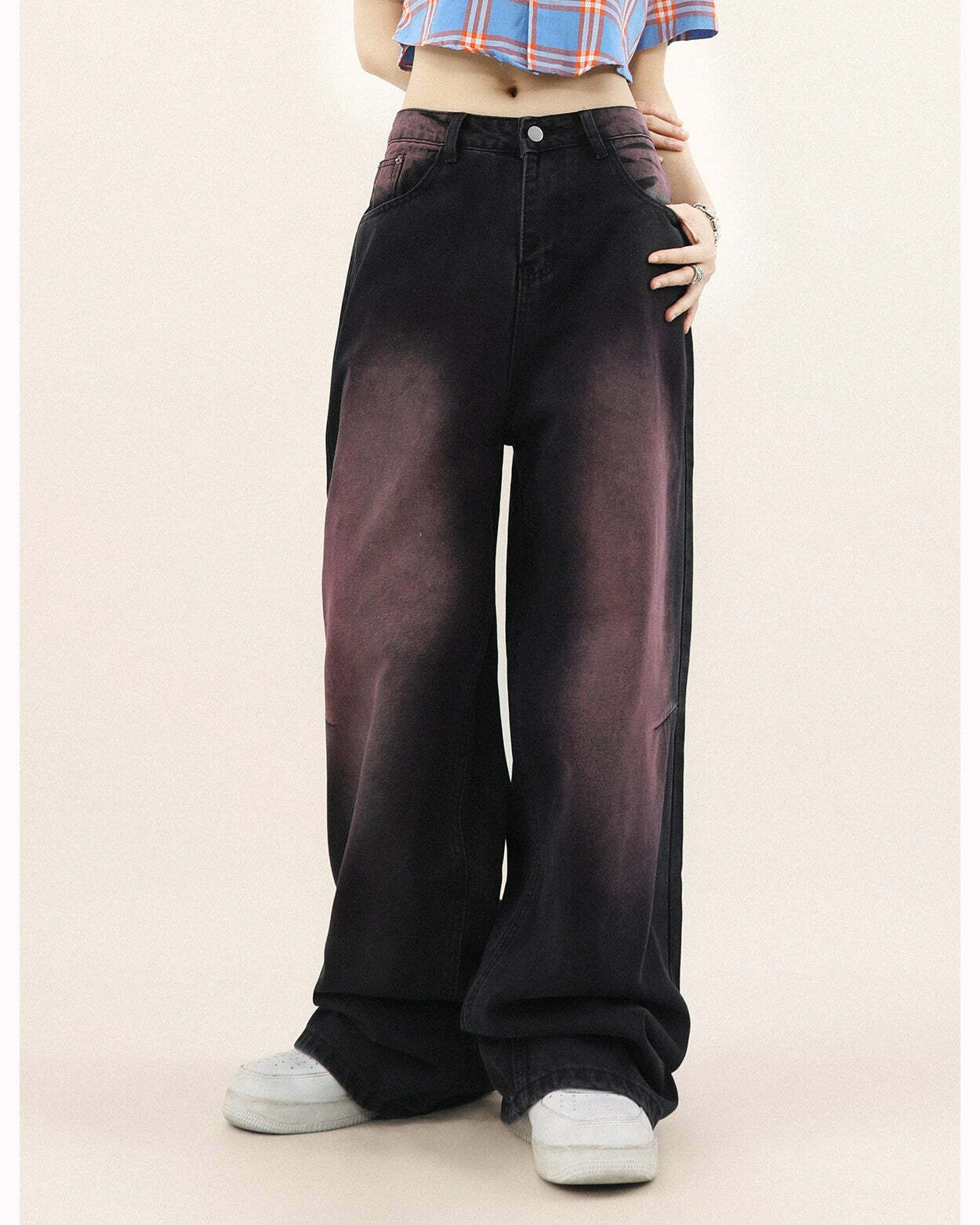 MRNEARLY 'Dreamy' Baggy Jeans - Y2K Summer, 90s Grunge, Retro Hip Hop, Pastel Goth