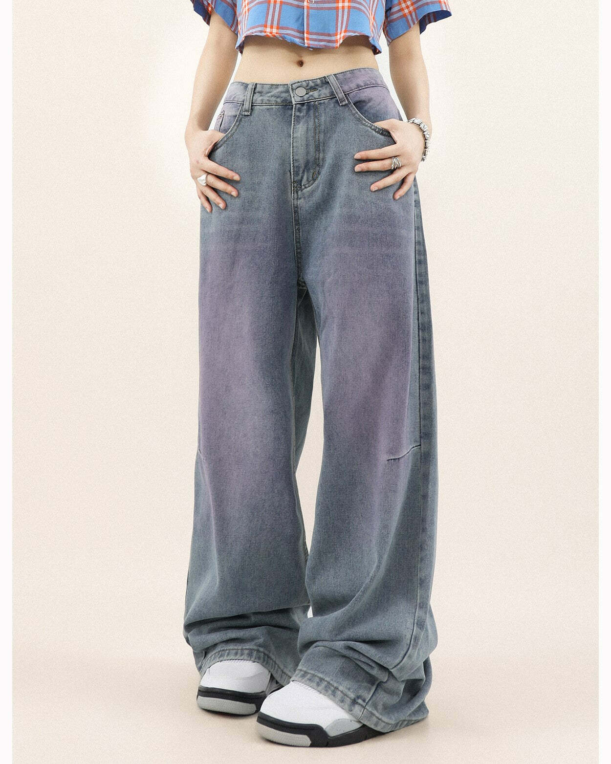 MRNEARLY 'Dreamy' Baggy Jeans - Y2K Summer, 90s Grunge, Retro Hip Hop, Pastel Goth