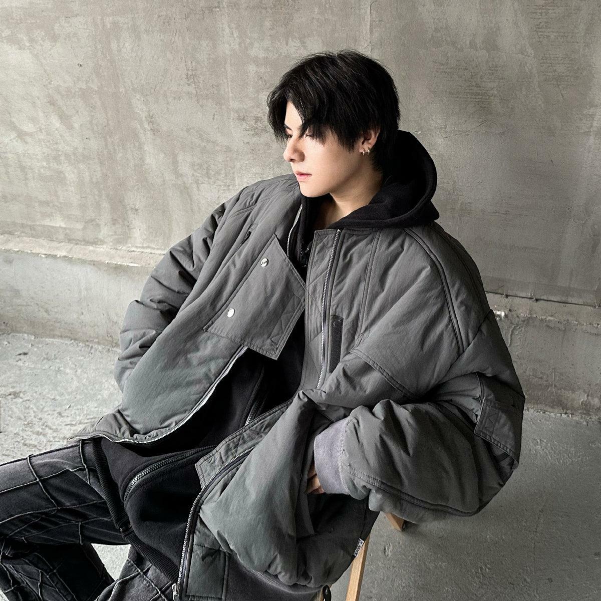 MRNEARLY Heavyweight Flight Jacket - Y2K Grunge, 90s Retro, Gothic, Summer & Party Outfits