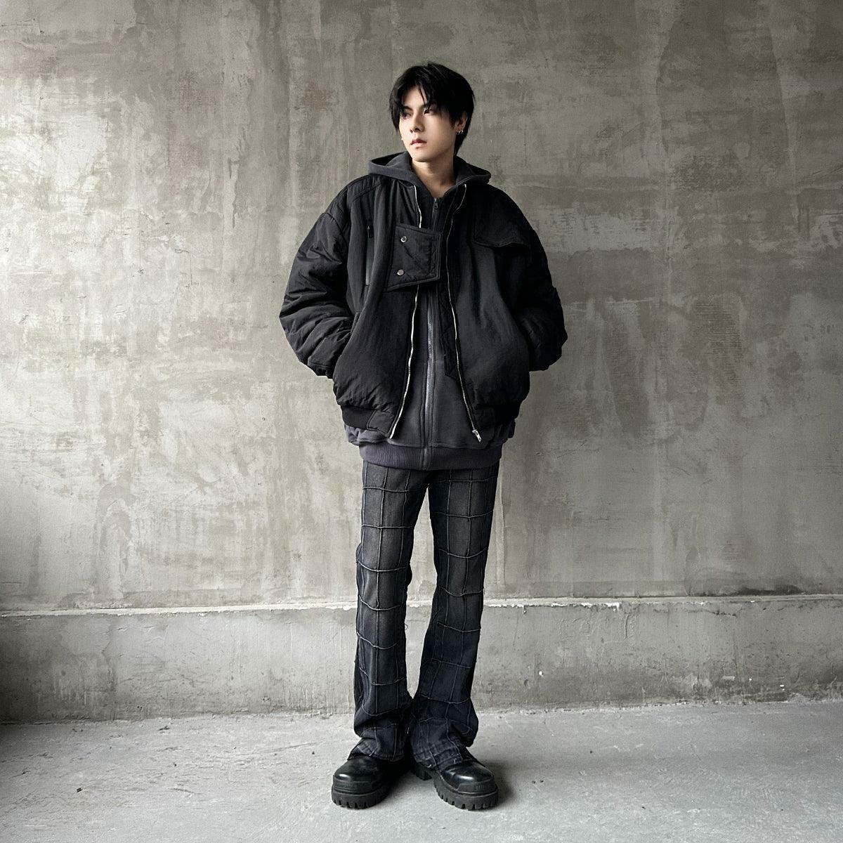 MRNEARLY Heavyweight Flight Jacket - Y2K Grunge, 90s Retro, Gothic, Summer & Party Outfits