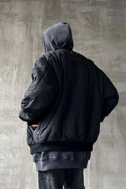 MRNEARLY Heavyweight Flight Jacket - Y2K Grunge, 90s Retro, Gothic, Summer & Party Outfits