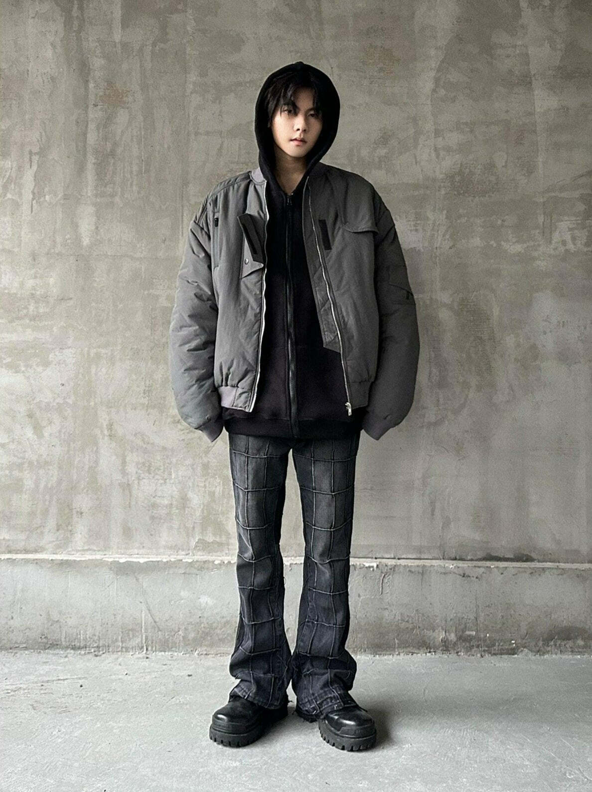 MRNEARLY Heavyweight Flight Jacket - Y2K Grunge, 90s Retro, Gothic, Summer & Party Outfits