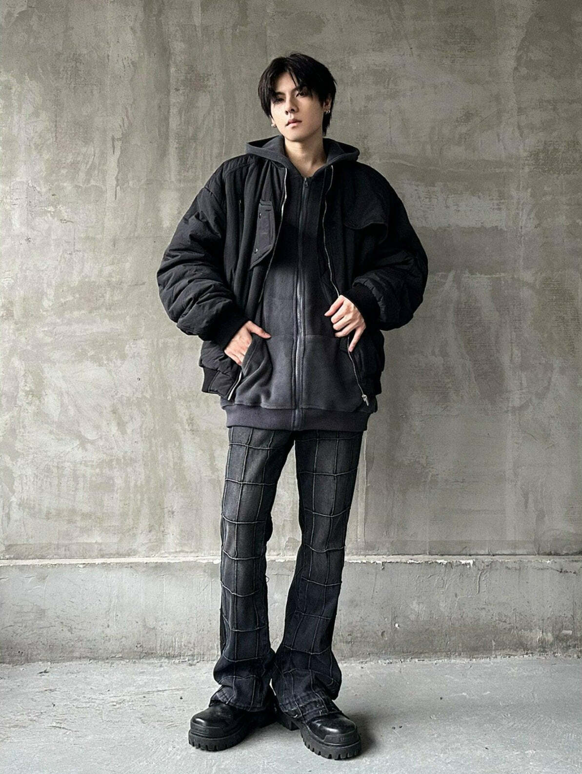 MRNEARLY Heavyweight Flight Jacket - Y2K Grunge, 90s Retro, Gothic, Summer & Party Outfits