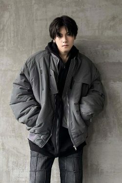 MRNEARLY Heavyweight Flight Jacket - Y2K Grunge, 90s Retro, Gothic, Summer & Party Outfits