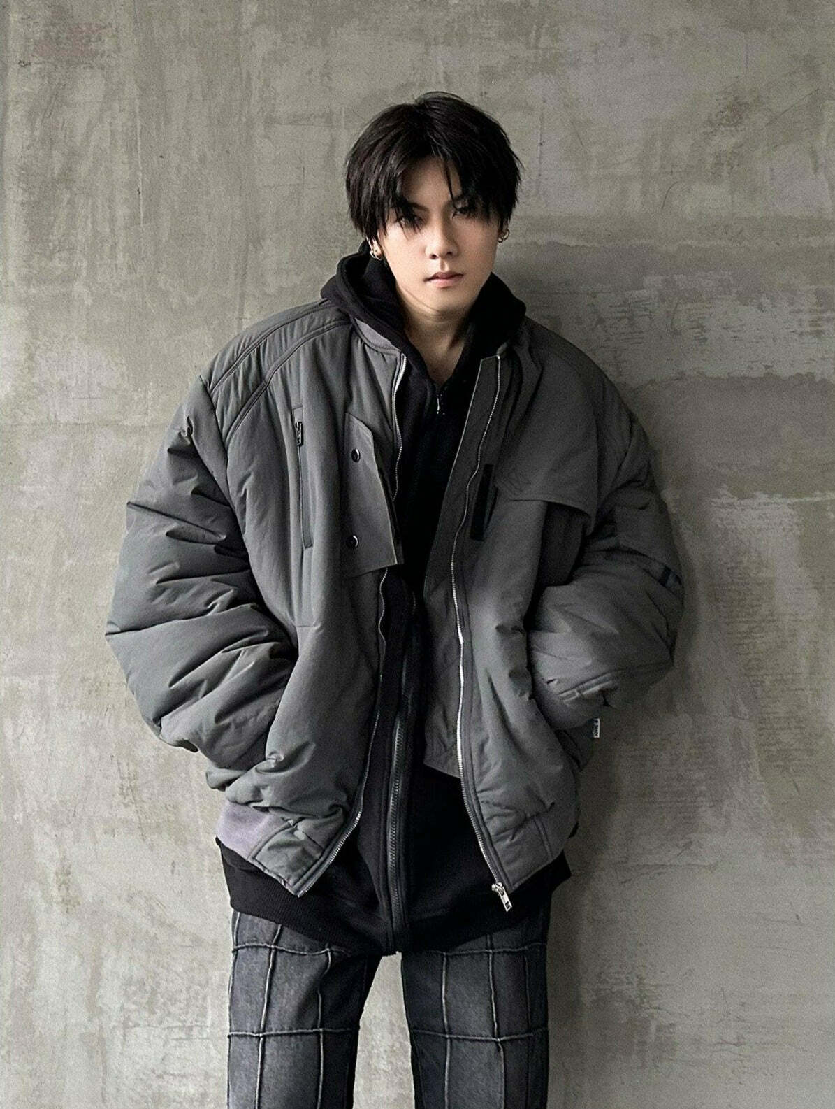 MRNEARLY Heavyweight Flight Jacket - Y2K Grunge, 90s Retro, Gothic, Summer & Party Outfits