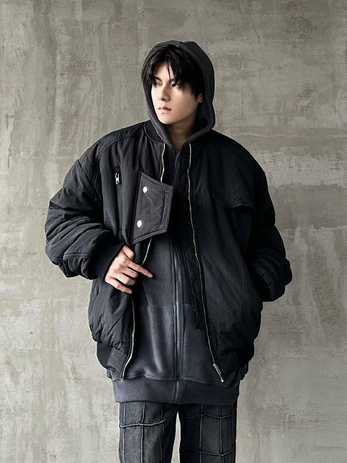 MRNEARLY Heavyweight Flight Jacket - Y2K Grunge, 90s Retro, Gothic, Summer & Party Outfits
