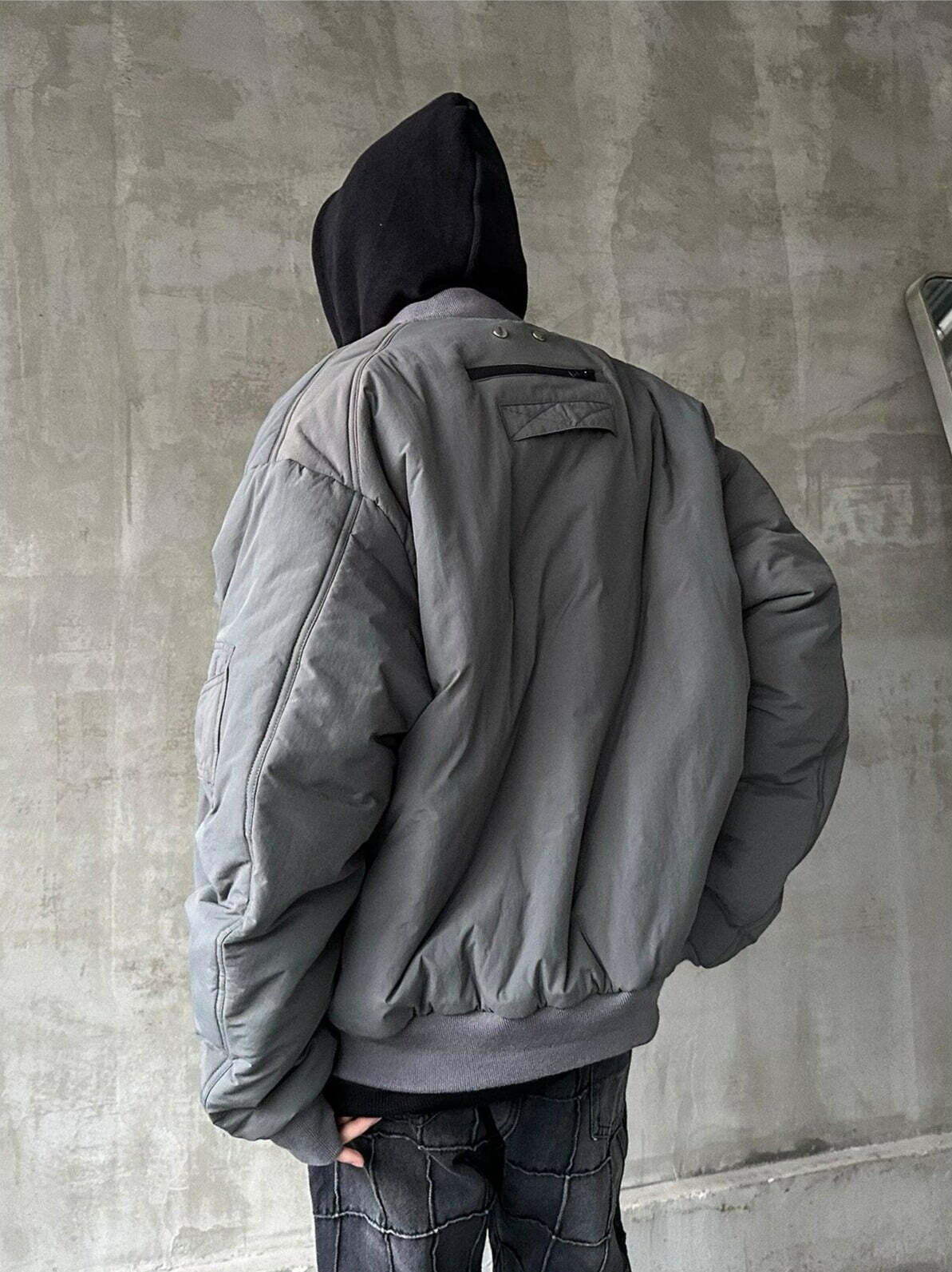 MRNEARLY Heavyweight Flight Jacket - Y2K Grunge, 90s Retro, Gothic, Summer & Party Outfits