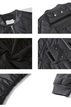 MRNEARLY Heavyweight Flight Jacket - Y2K Grunge, 90s Retro, Gothic, Summer & Party Outfits