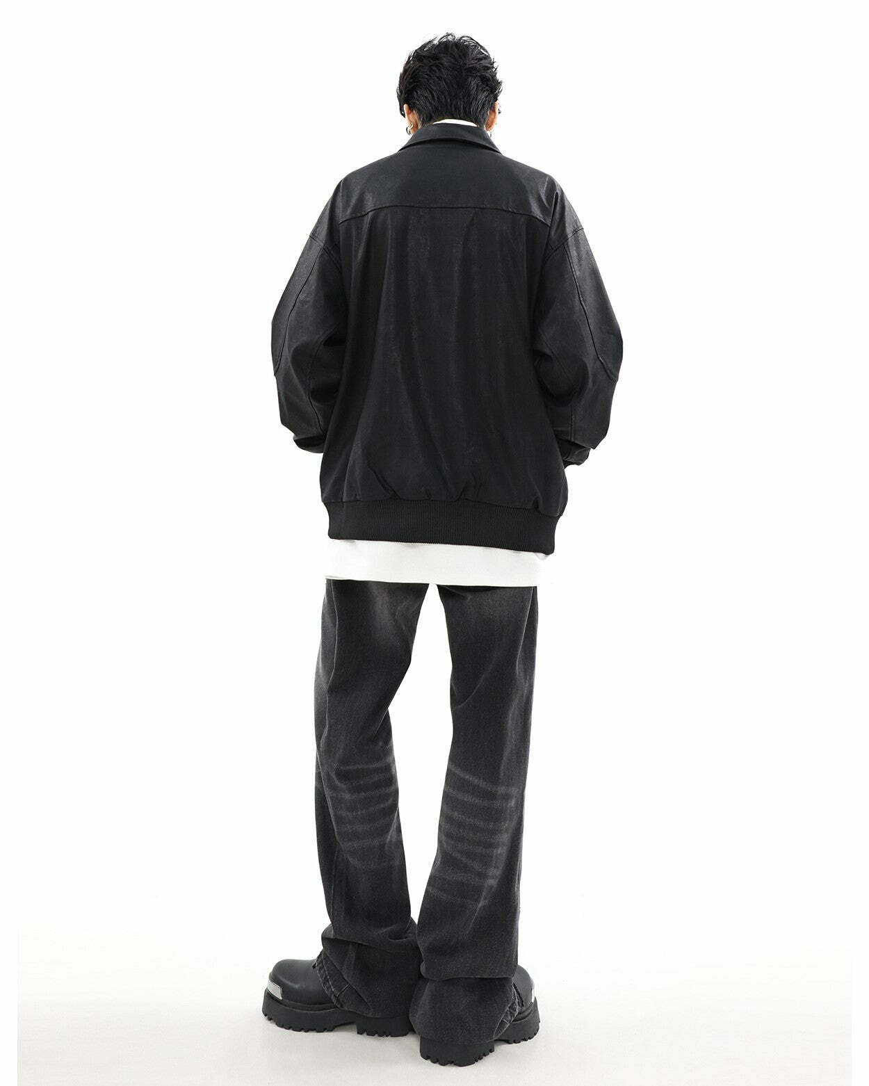 MRNEARLY Star-Studded Bomber Jacket - Y2K Summer, 90s Grunge, Retro Style, Y2K Party