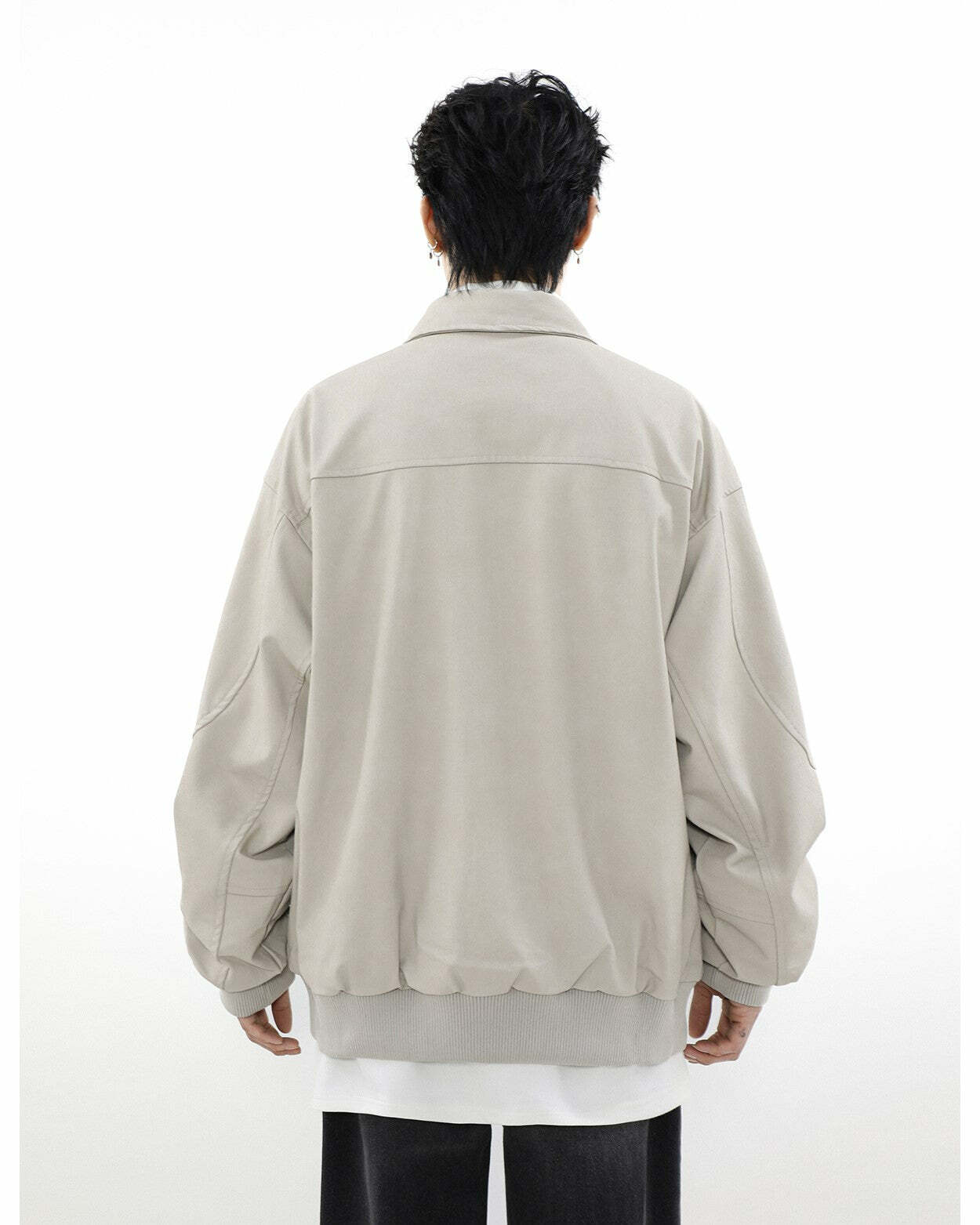 MRNEARLY Star-Studded Bomber Jacket - Y2K Summer, 90s Grunge, Retro Style, Y2K Party
