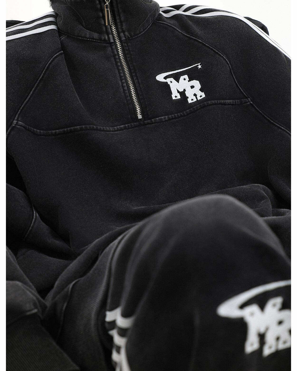 MRNEARLY Y2K Grunge Track Jacket - Retro 90s Fashion, Summer Outfits, and Pastel Goth Style