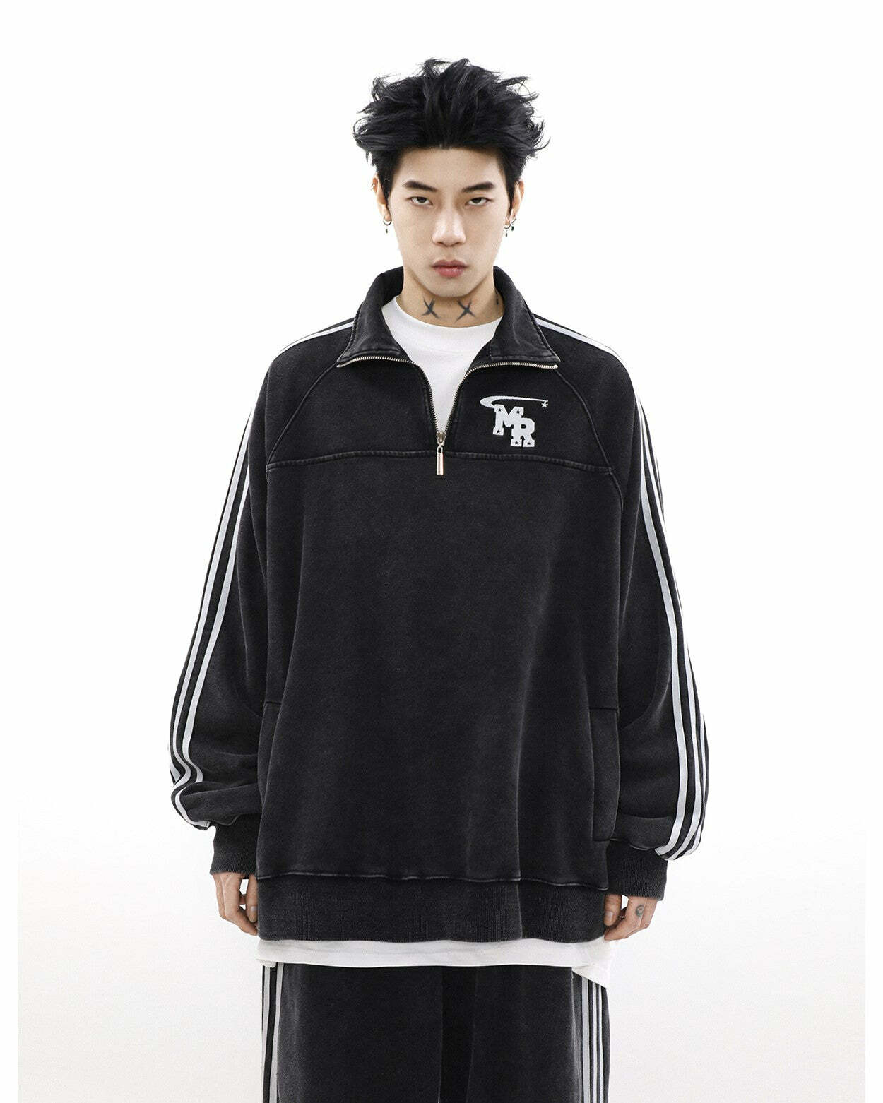 MRNEARLY Y2K Grunge Track Jacket - Retro 90s Fashion, Summer Outfits, and Pastel Goth Style