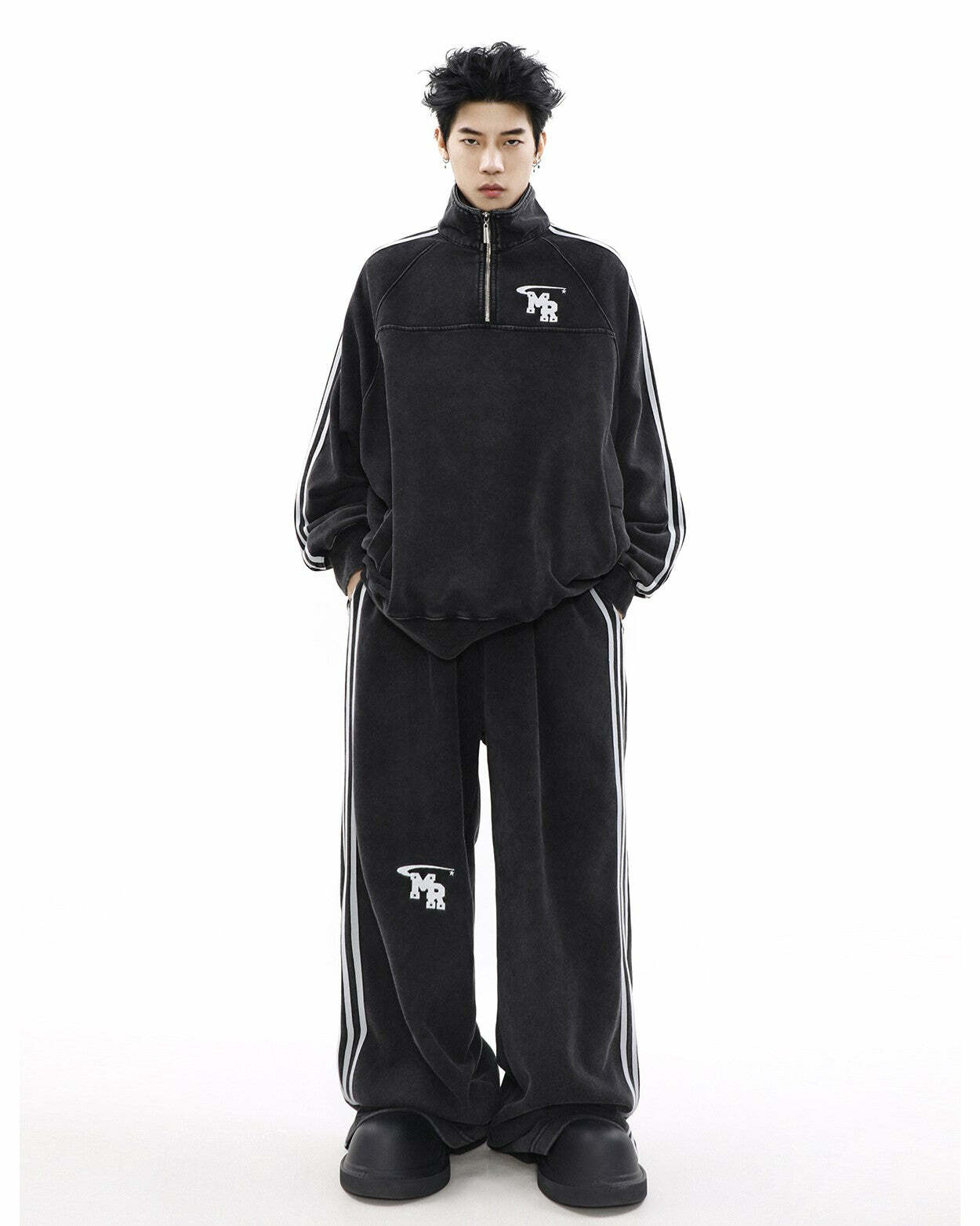 MRNEARLY Y2K Grunge Track Jacket - Retro 90s Fashion, Summer Outfits, and Pastel Goth Style