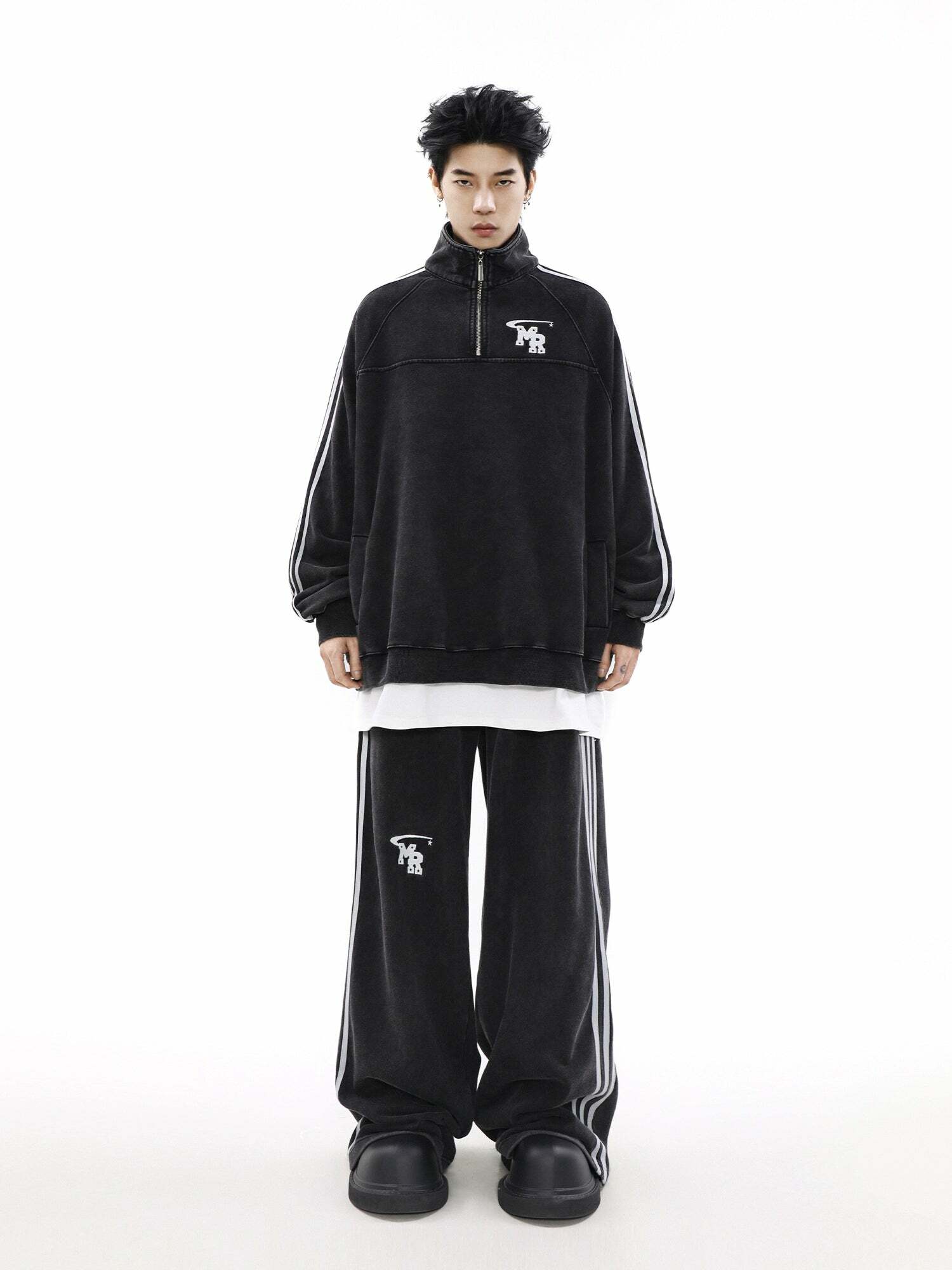 MRNEARLY Y2K Grunge Track Jacket - Retro 90s Fashion, Summer Outfits, and Pastel Goth Style