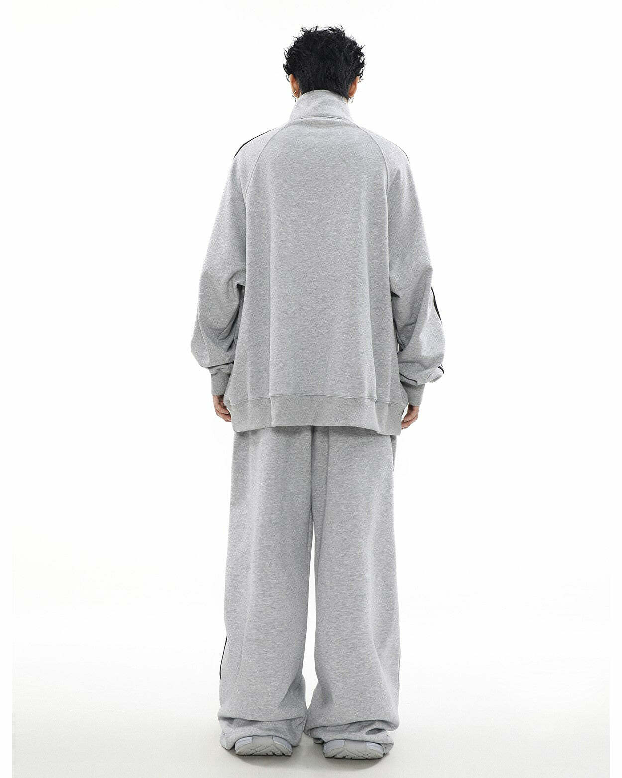 MRNEARLY Y2K Wide Leg Track Pants - 90s Grunge, Retro Summer Outfits, Y2K Fashion Essentials