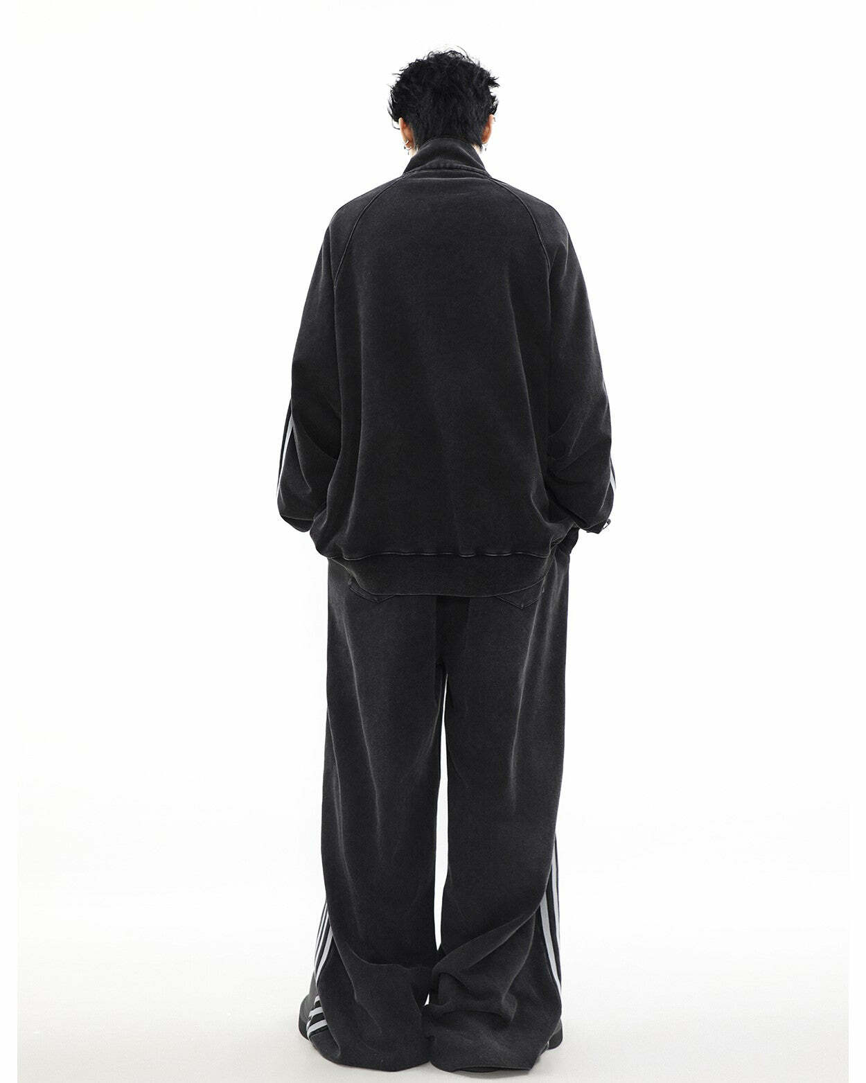 MRNEARLY Y2K Wide Leg Track Pants - 90s Grunge, Retro Summer Outfits, Y2K Fashion Essentials