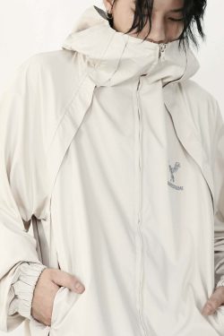 MRNEARLY Y2K Windbreaker Jacket - Retro 90s Grunge, Summer Y2K Outfits, Pastel Goth Fashion