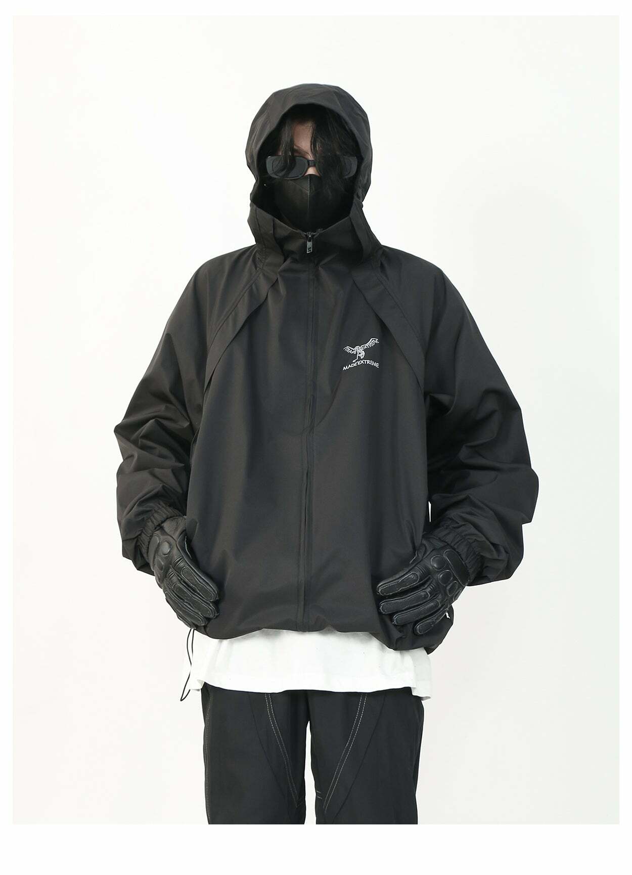 MRNEARLY Y2K Windbreaker Jacket - Retro 90s Grunge, Summer Y2K Outfits, Pastel Goth Style