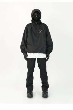 MRNEARLY Y2K Windbreaker Jacket - Retro 90s Grunge, Summer Y2K Outfits, Pastel Goth Style