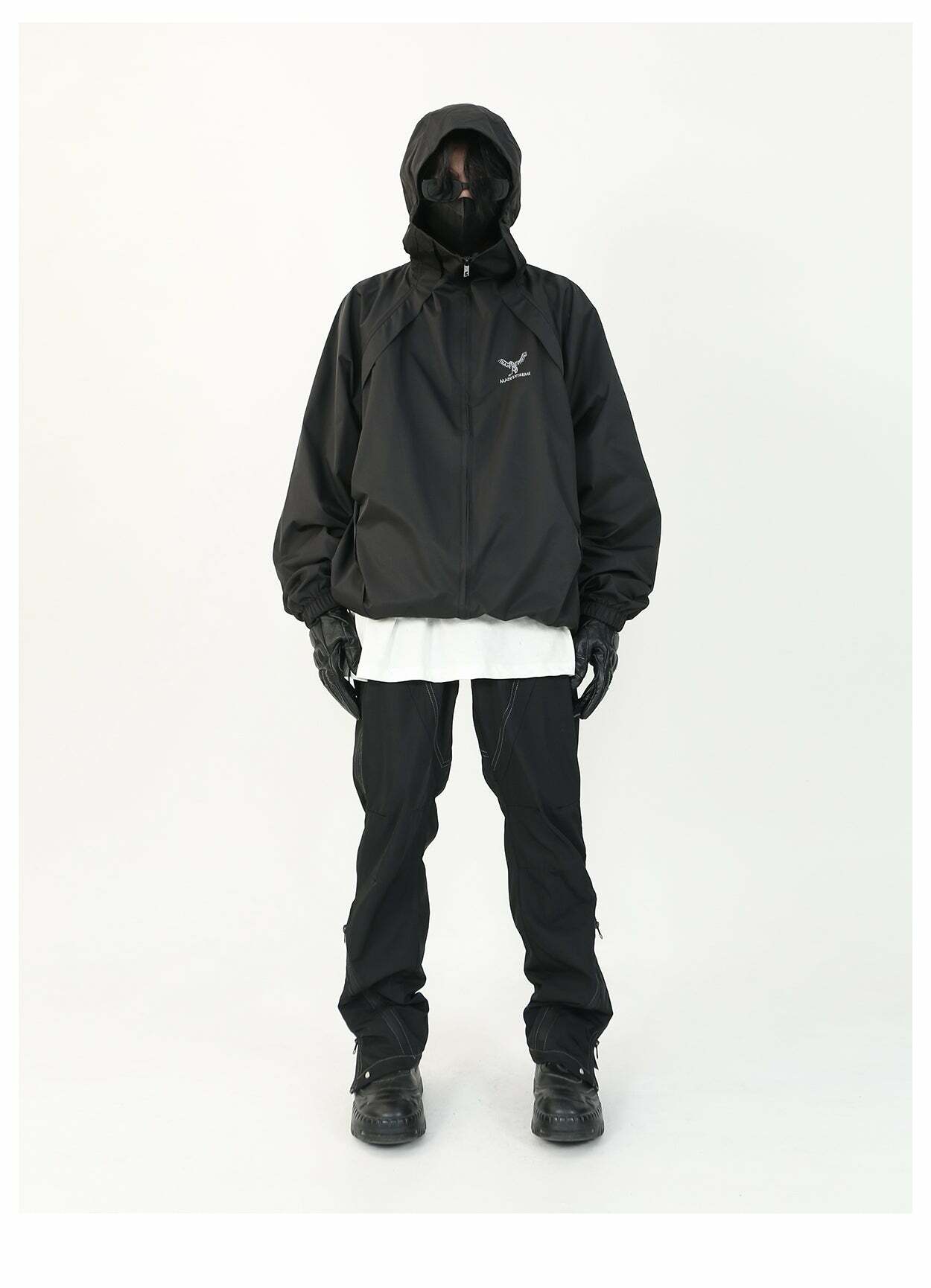 MRNEARLY Y2K Windbreaker Jacket - Retro 90s Grunge, Summer Y2K Outfits, Pastel Goth Style