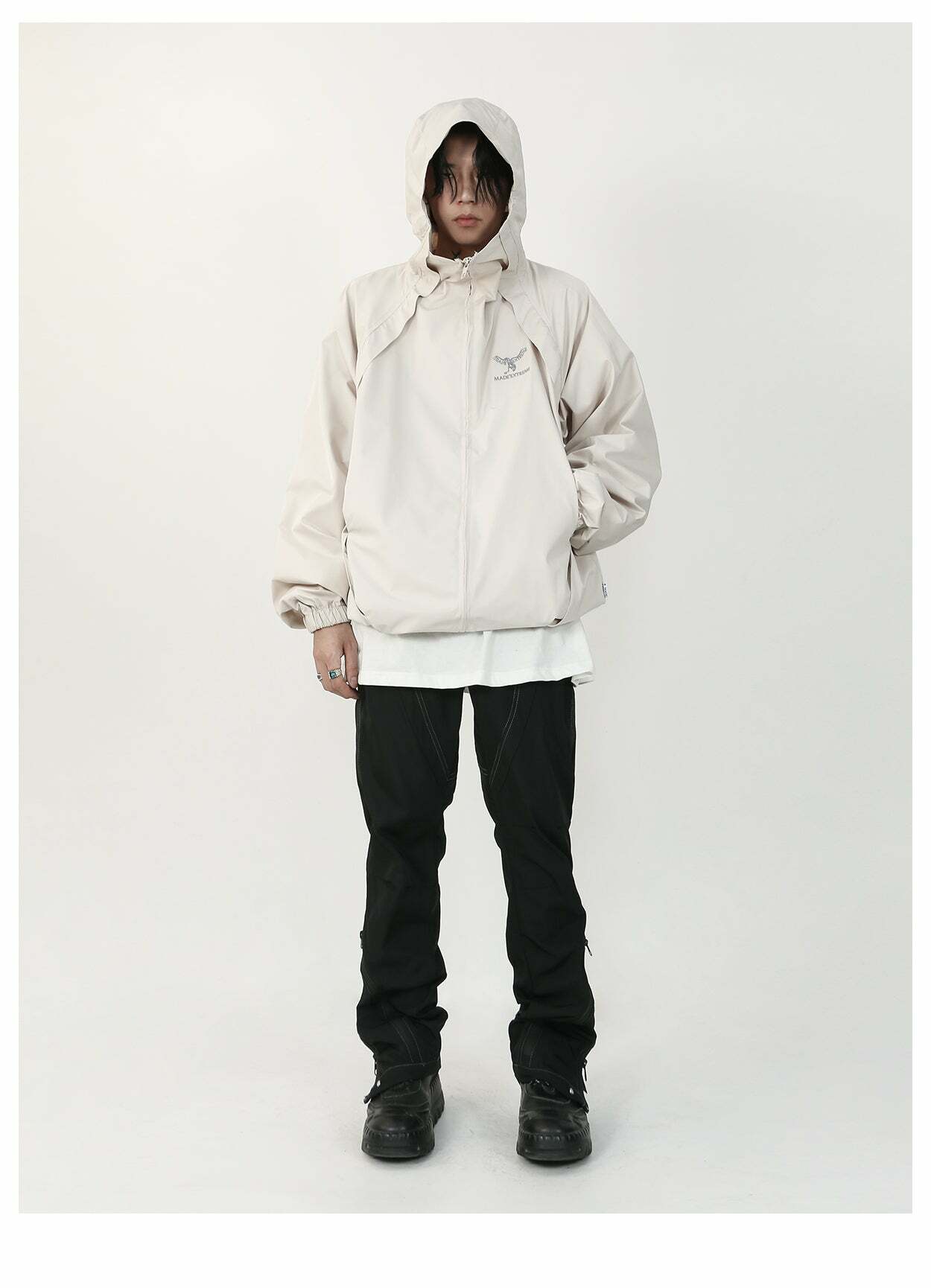 MRNEARLY Y2K Windbreaker Jacket - Retro 90s Grunge, Summer Y2K Outfits, Pastel Goth Style