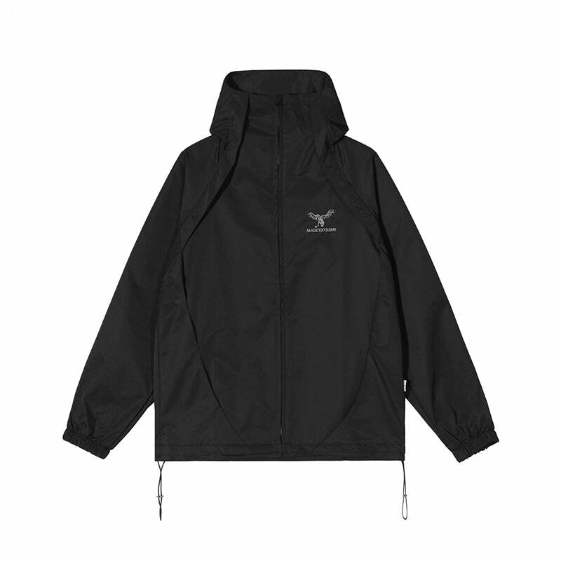 MRNEARLY Y2K Windbreaker Jacket - Retro 90s Grunge, Summer Y2K Outfits, Pastel Goth Style