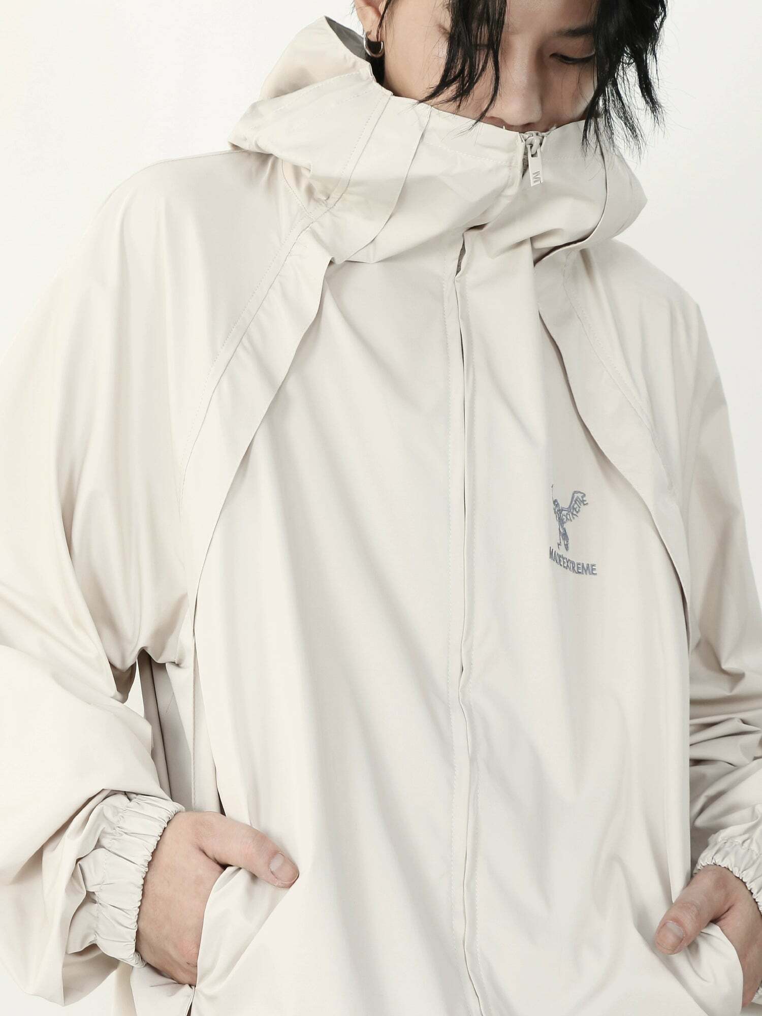 MRNEARLY Y2K Windbreaker Jacket - Retro 90s Grunge, Summer Y2K Outfits, Pastel Goth Style