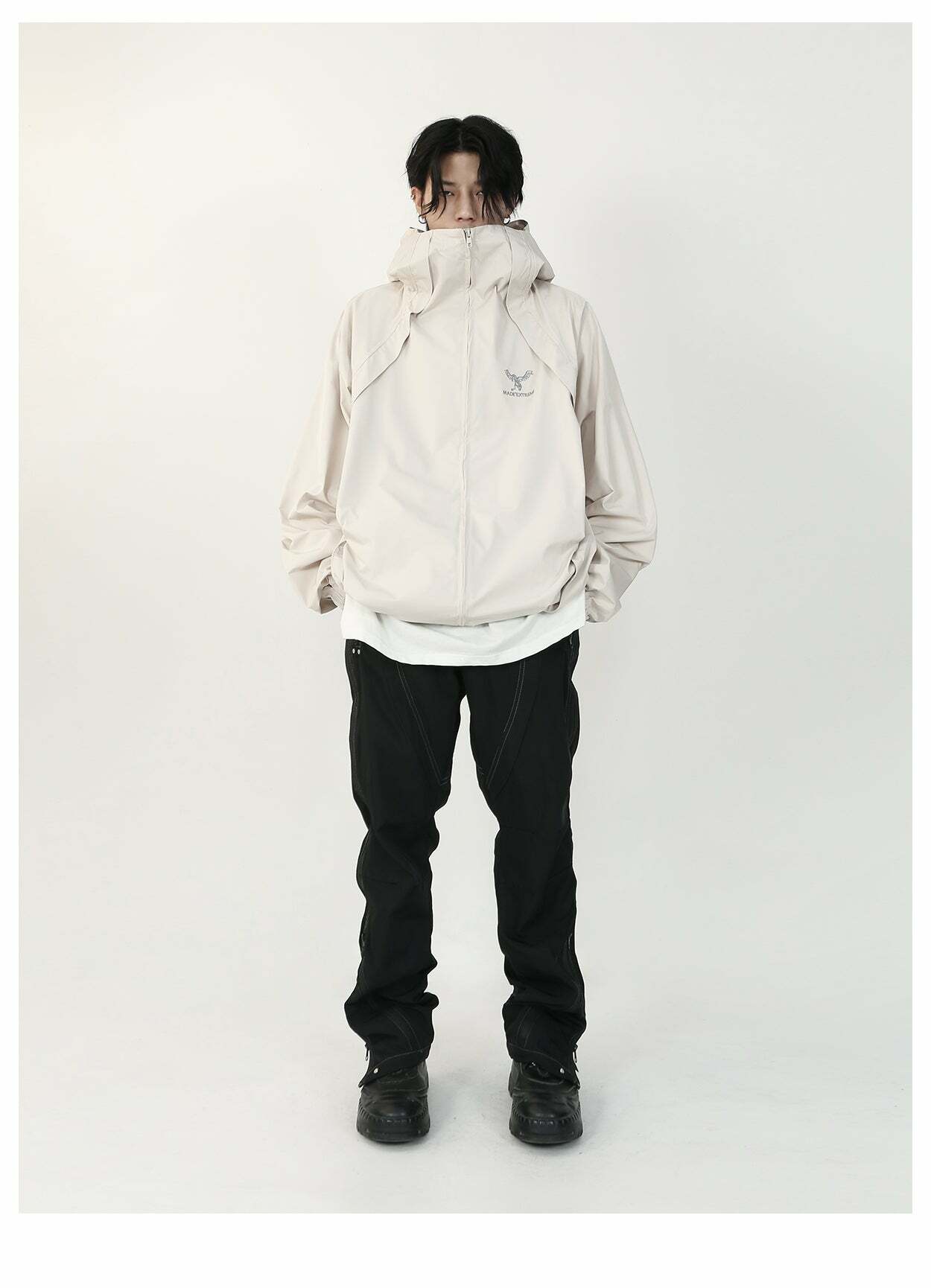 MRNEARLY Y2K Windbreaker Jacket - Retro 90s Grunge, Summer Y2K Outfits, Pastel Goth Style