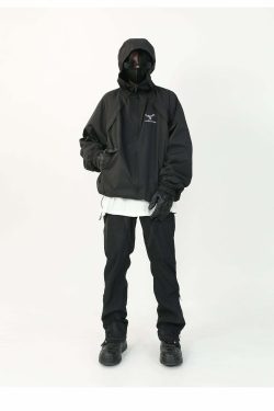 MRNEARLY Y2K Windbreaker Jacket - Retro 90s Grunge, Summer Y2K Outfits, Pastel Goth Style