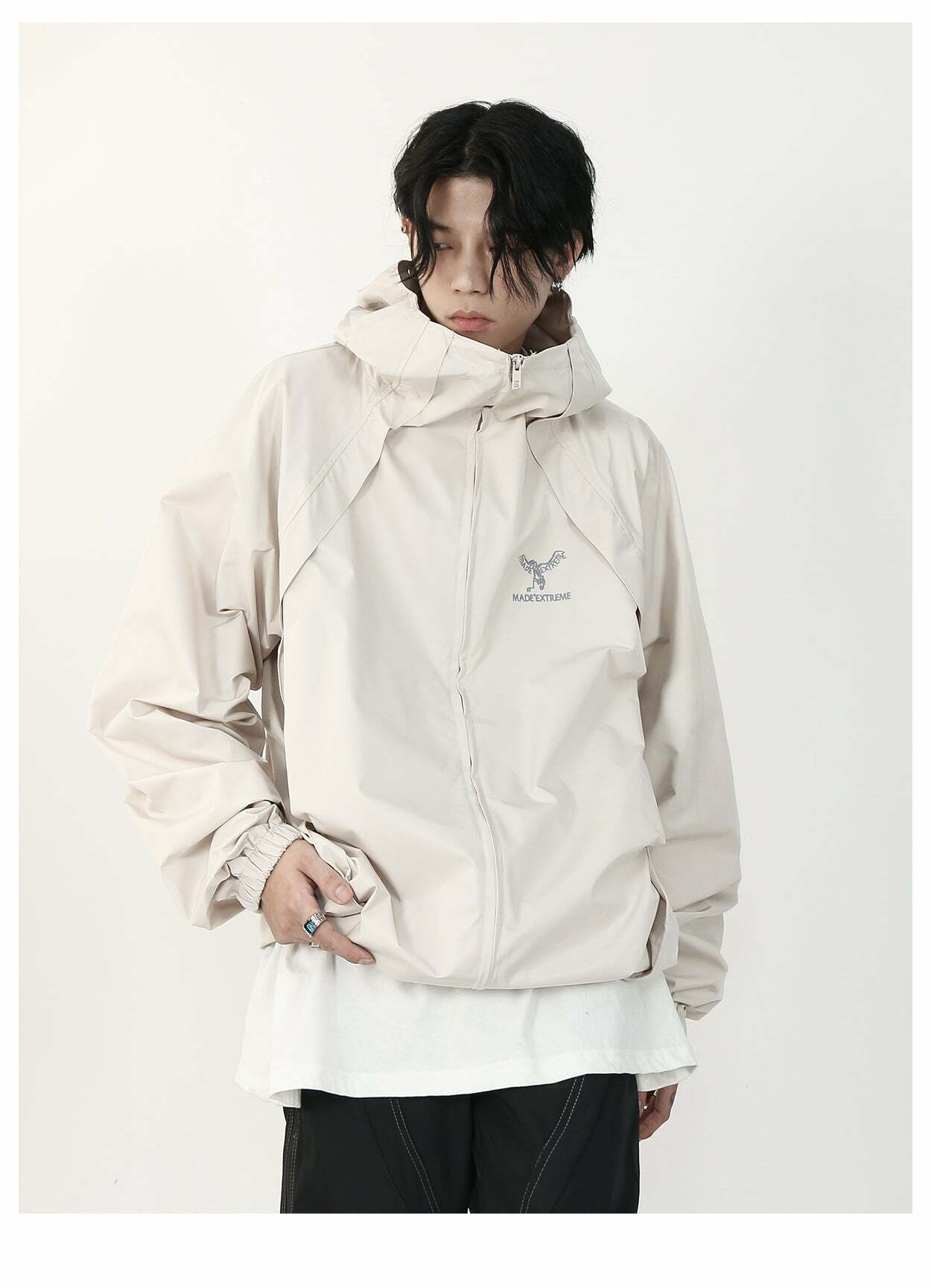 MRNEARLY Y2K Windbreaker Jacket - Retro 90s Grunge, Summer Y2K Outfits, Pastel Goth Style
