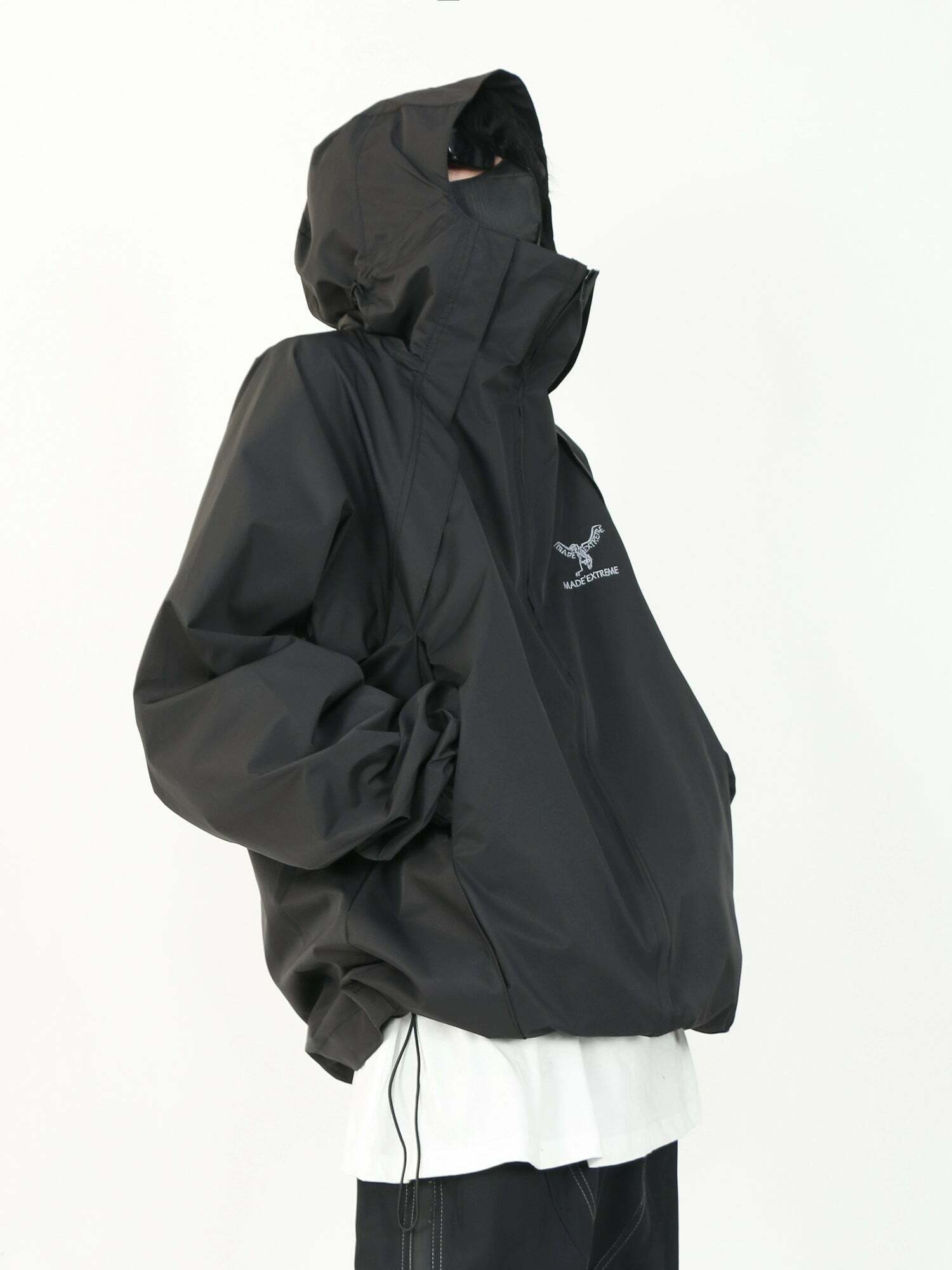MRNEARLY Y2K Windbreaker Jacket - Retro 90s Grunge, Summer Y2K Outfits, Pastel Goth Style