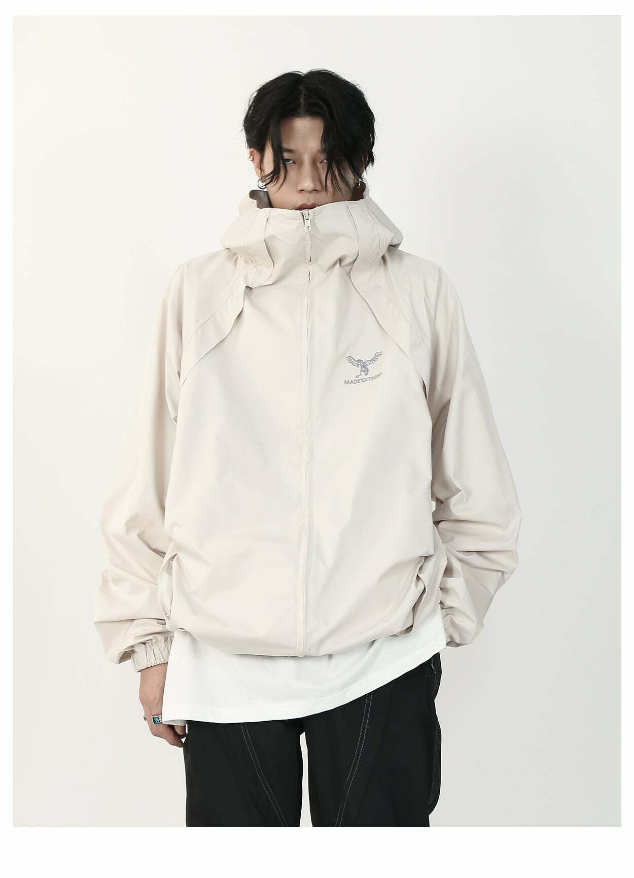 MRNEARLY Y2K Windbreaker Jacket - Retro 90s Grunge, Summer Y2K Outfits, Pastel Goth Style