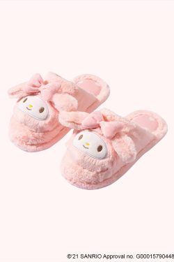 My Melody Fluffy House Slippers - MINISO x SANRIO | Y2K & 90s Fashion, Grunge, Retro Style