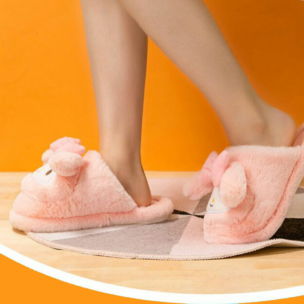 My Melody Fluffy House Slippers - MINISO x SANRIO | Y2K & 90s Fashion, Grunge, Retro Style